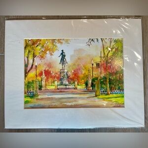 Boston Public Yard Water Color Print